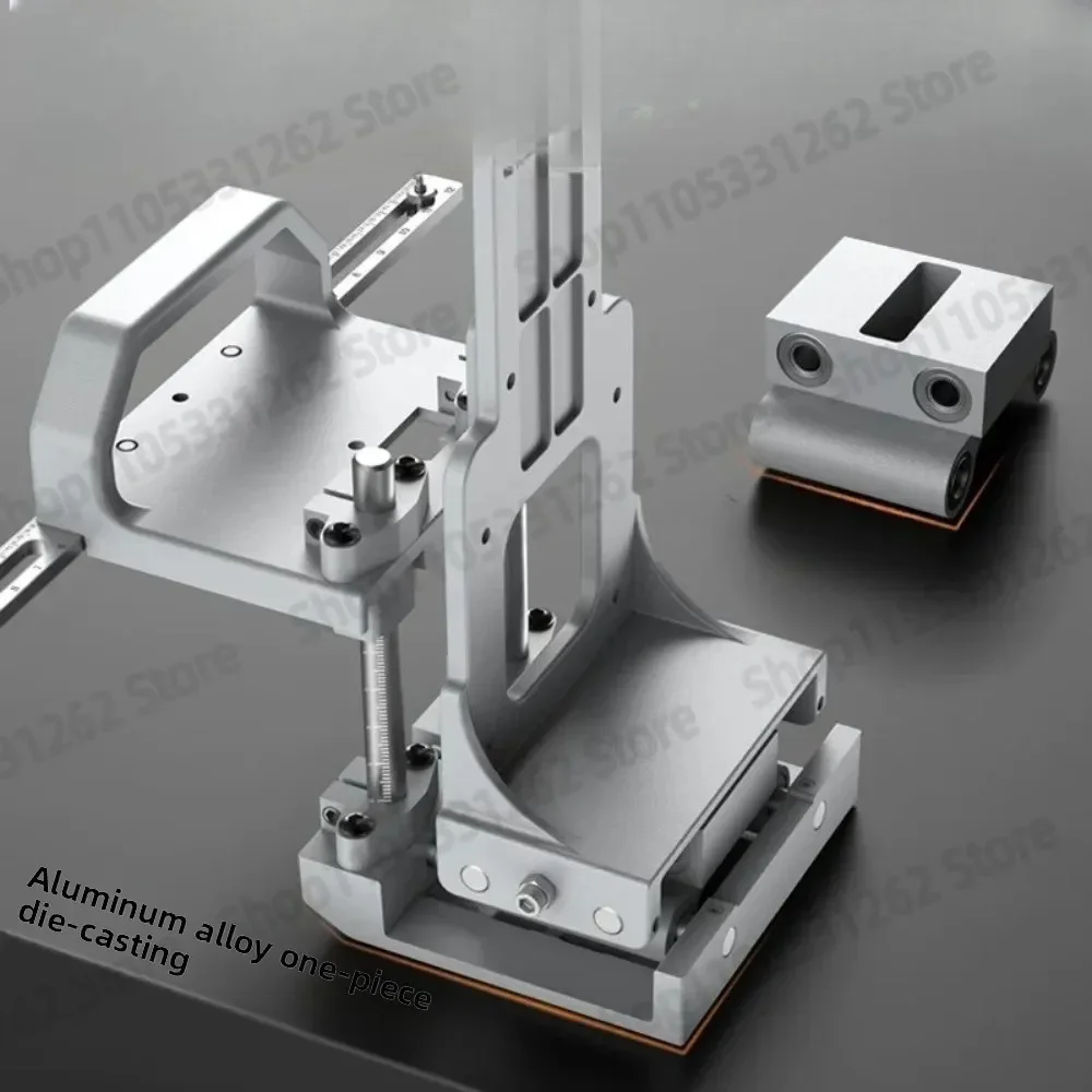 2-in-1 Invisible Connector Slotting Kit Woodworking Router Slot Guide with Router Bits for Cabinet Hinge Hole Drilling 220V