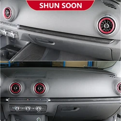 Carbon Fiber Color Car Dashboard Trim Strips Sticker for Audi A3 8V 2012 2013 2014 2015 2016 2017 2018 2019 Interior Accessories