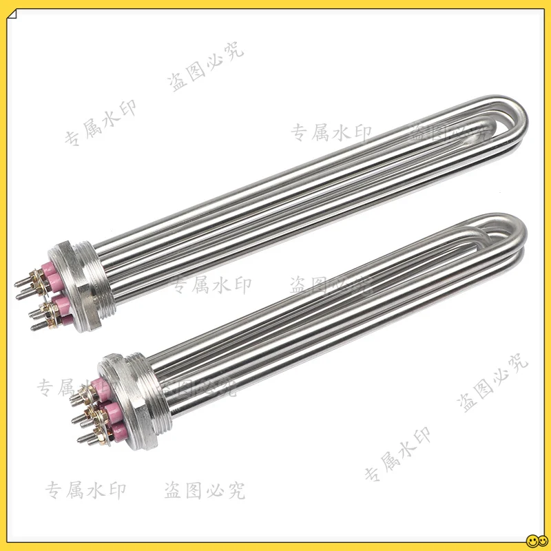 Stainless steel hexagonal head heating tube DN40/50 water tank boiler air energy heat transfer oil heating holder 220V380V