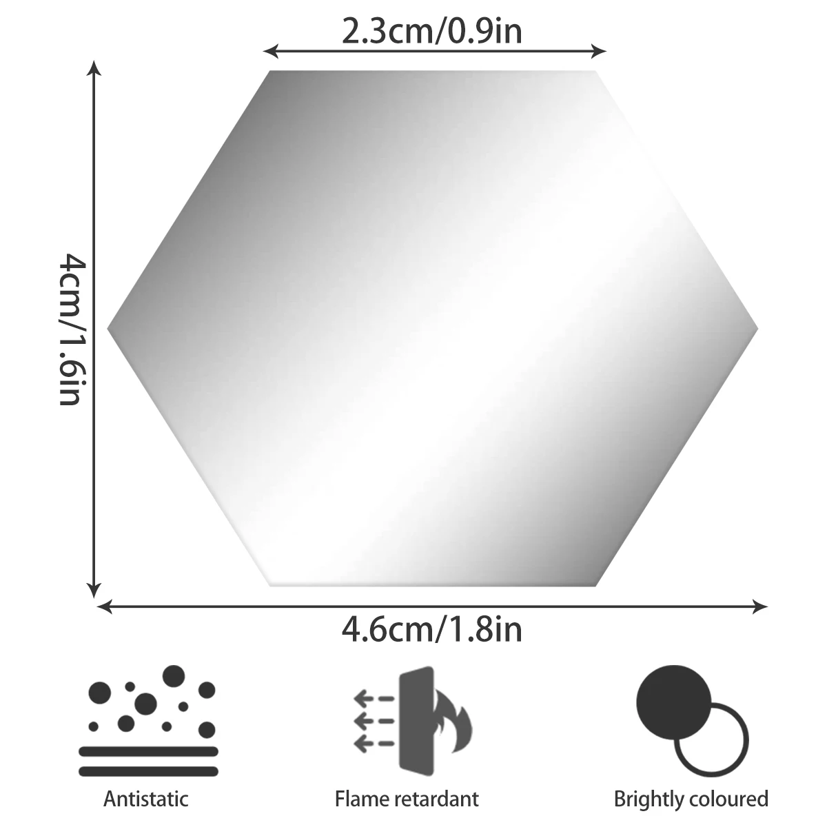 48 pezzi adesivo per specchio adesivo per specchio acrilico autoadesivo adesivo per specchio autoadesivo specchio decorativo da parete bagno soggiorno