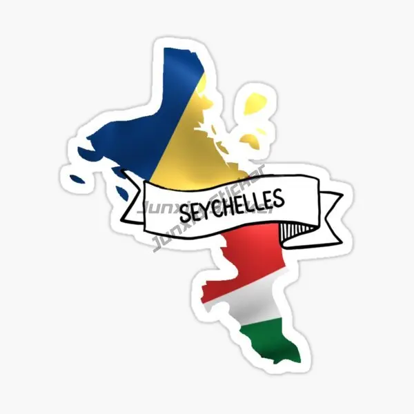 

SEYCHELLES National Flag and Emblem Vinyl Self-adhesive PVC Decals Laptop Speedboat Waterproof Exterior Stickers