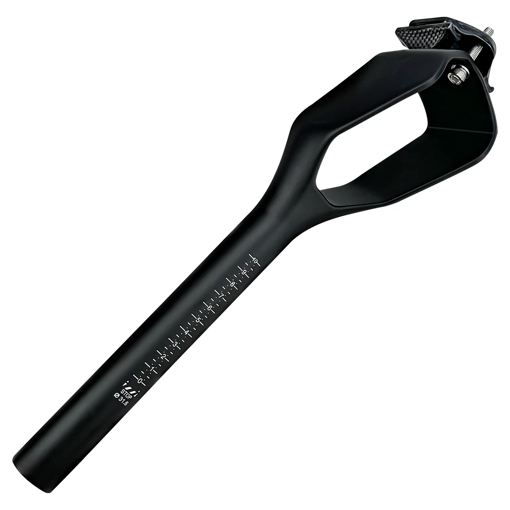 BALUGOEU Carbon MTB Mountainbike Rennrad Sattelstütze Rennrad Sattelrohr mit festem Zahn 350MM Matt – Detail 10