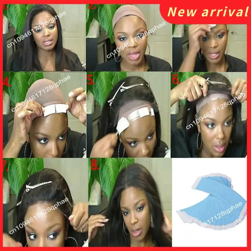 N89R 36 шт./лот, прочный фиксированный парик, двойная лента, клейкая лента для наращивания волос, водонепроницаемая для парика, кружевной парик с прорезями