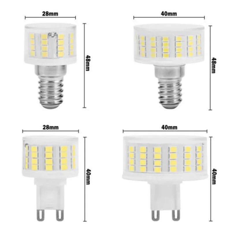 Pequena lâmpada LED Shadowless com Shell de cerâmica, sem cintilação, 360 graus, 9W, 15W, 220V, 88 Beads, 1-10 Pcs, G9, design cogumelo