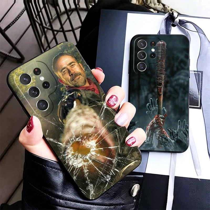 The Walking Dead Negan Soft Phone Case for Samsung Galaxy S23 S24 S25 S26 Ultra S22 Plus S21 FE S20 + S25 Edge Black Cover Funda - view 3