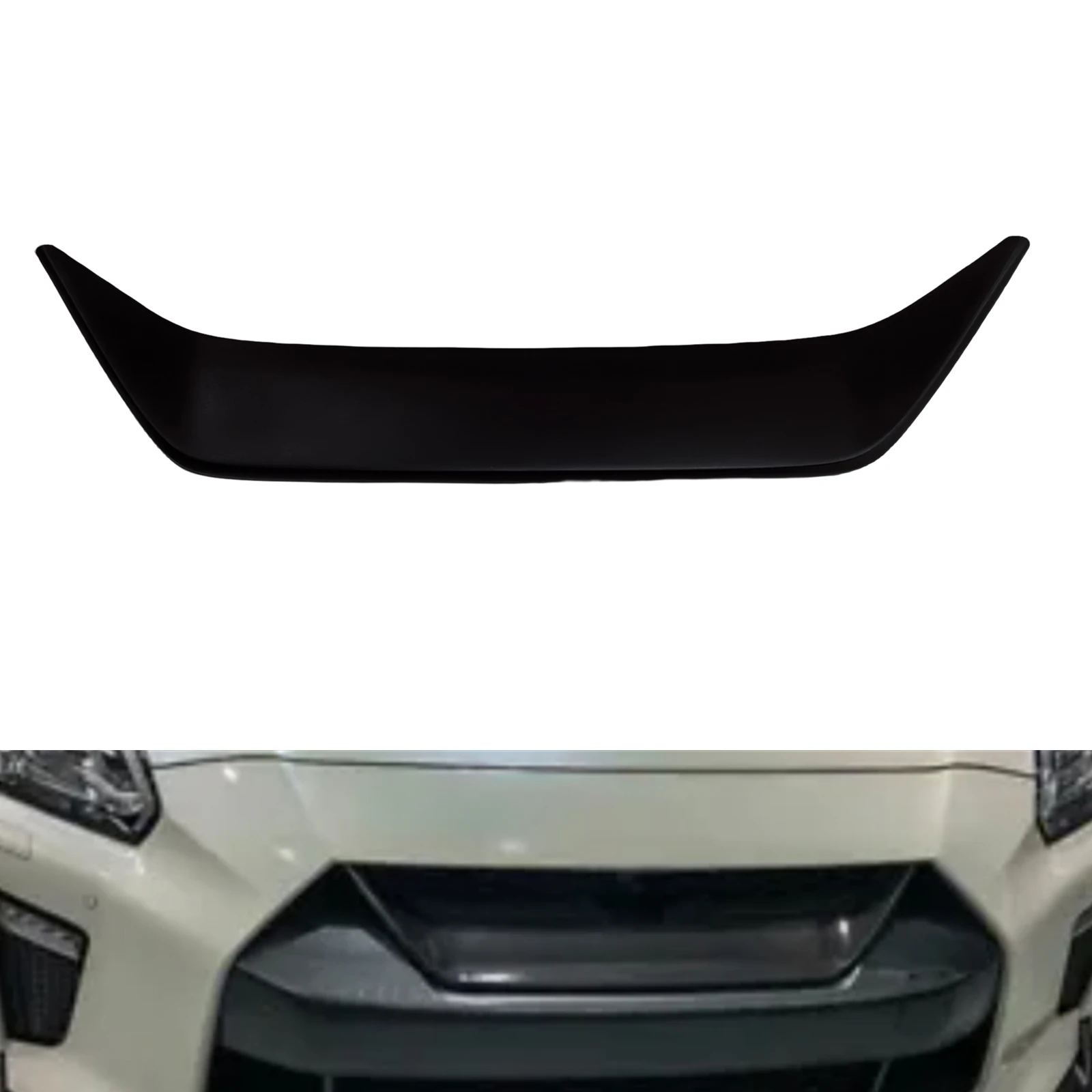 Grill Front Bumper Grille Cover For Nissan GTR R35 GT-R 2017-2019 Real Carbon Fiber/Fiberglass Upper Hood Mesh Guard Plate Trim