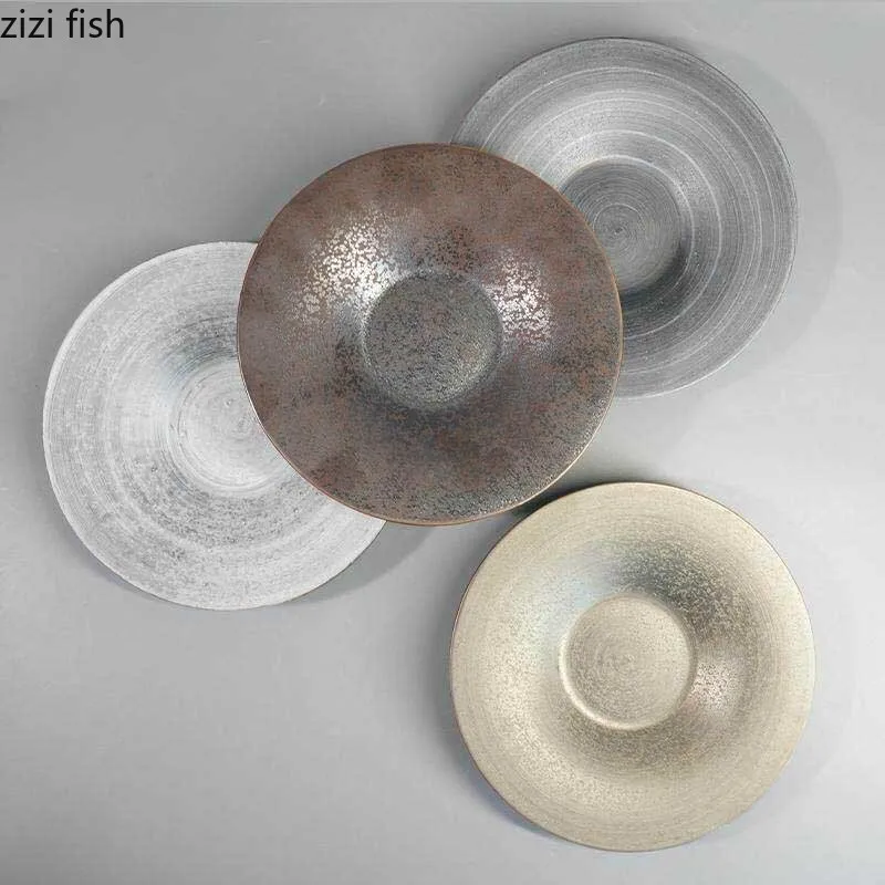 Vintage Ceramic Plate Creative Sushi Plate Sashimi Plate Dessert Snack Plates Salad Plates Appetizer Plates Restaurant Tableware