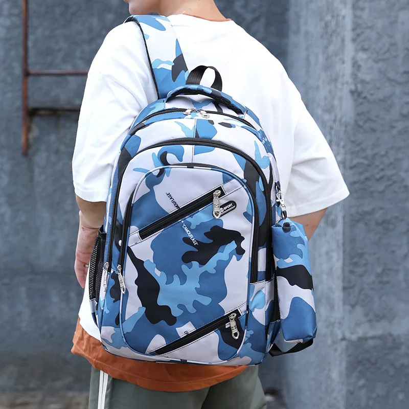 Rucksack männer-und kühlen junior high school schüler schul freizeit reise computer camouflage rucksack frauen