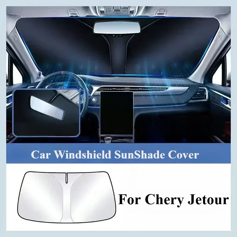 

Car Windshield SunShade Cover for Chery Jetour T2 Traveler 2023 2024 Summer Sun Anti UV Protection Car Front Window Sun Shade