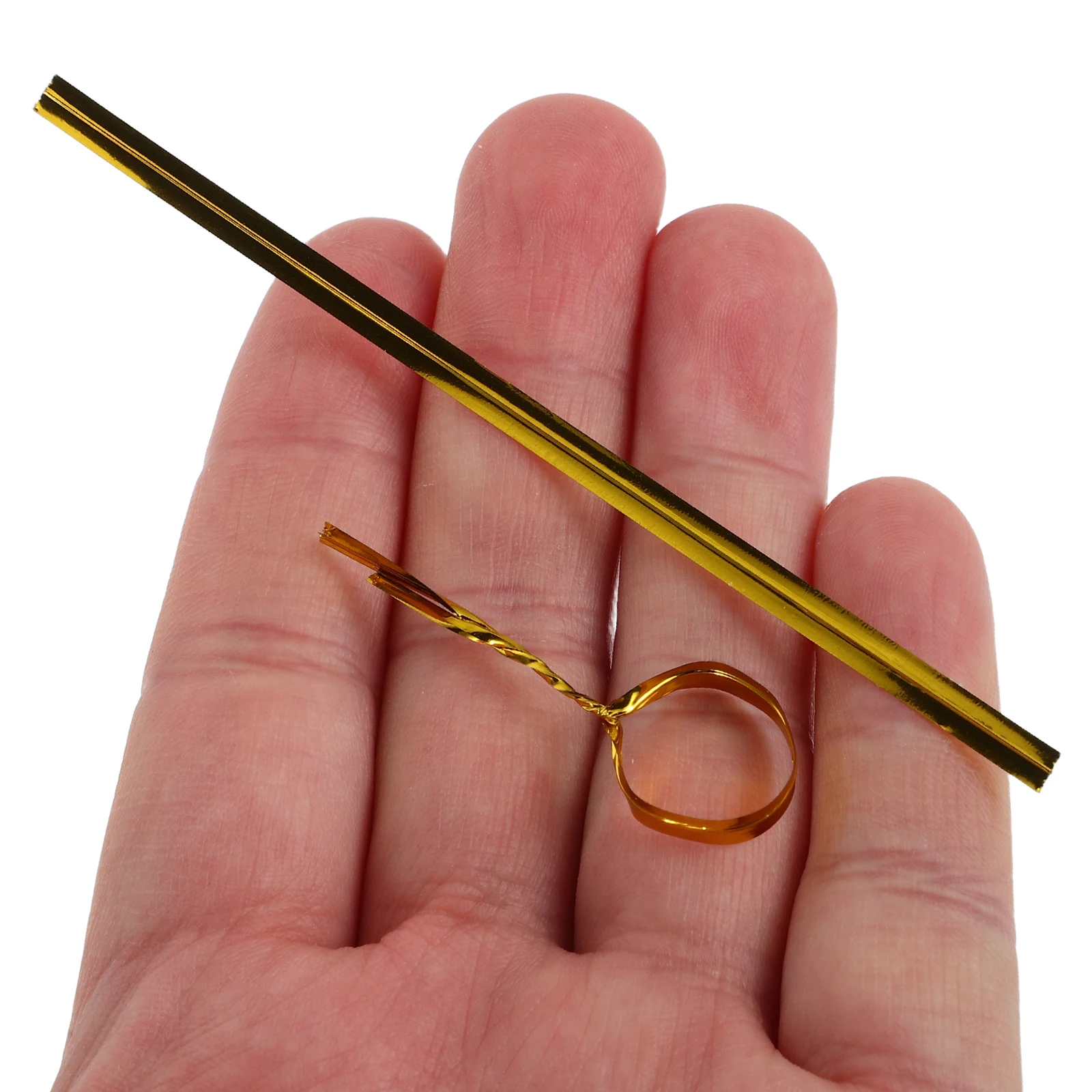 

1600pcs Twist Gold Metallic Wire Ties For Food Bread Candy Cake Packaging Reusable Bag Ties Party Present Wrap Holiday Decor