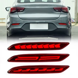 LED Rear Bumper Reflector Light For Chevrolet Cavalier 2020 2021 2022 Brake Warning Dynamic Turn Signal Lamp Car Accessories 12V