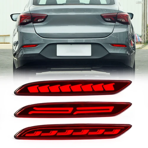 Luz LED Reflectora de parachoques trasero para Chevrolet Cavalier 2020 2021 2022, lámpara de señal de giro dinámica de advertencia de freno, accesorios para coche de 12V