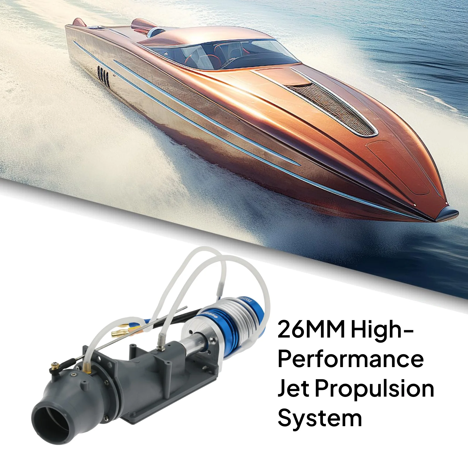 RC Boat Jet Pump Spray Water Thruster Power Motor for Model Boat Parts Accessories Replacement Propeller Tube Impeller Brushless