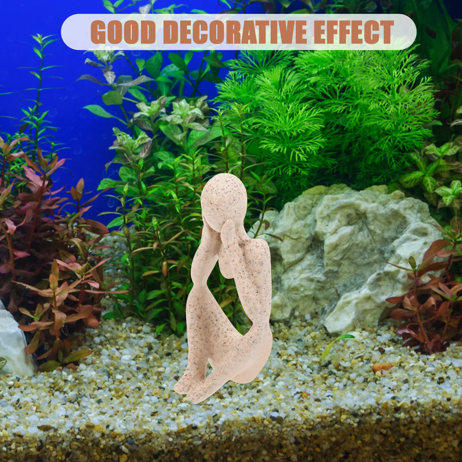 

Resin Thinker Sculpture Abstract Statue Decorative Figure for Bedroom Study Table Countertop Craft Ornament Housewarming Gift