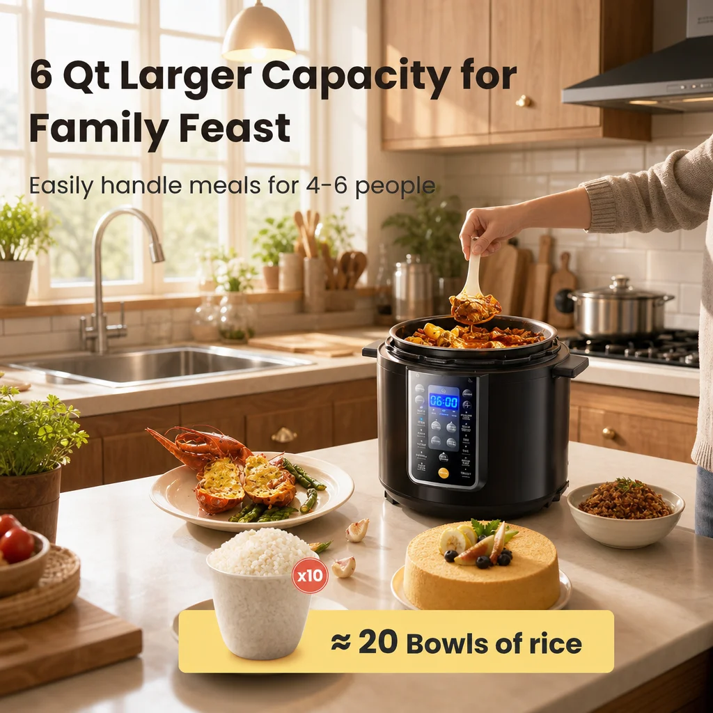 Midea COMFEE ' 16 in 1 Electric Pressure Cooker, Instant Multi Cooker, Olla De Presión Non-Stick Pot Yogurt Maker Rice Cooker, Slow Cooker Saut Steamer, 6 Quarts