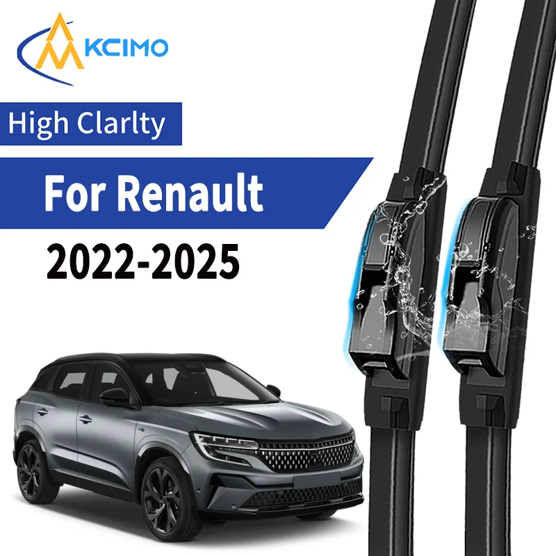 

2pcs Durable Silent Windscreen Wipers for Renault Austral HHN 2022-2025 Rubber Wiper Blades Quiet All-Weather Car Accessories