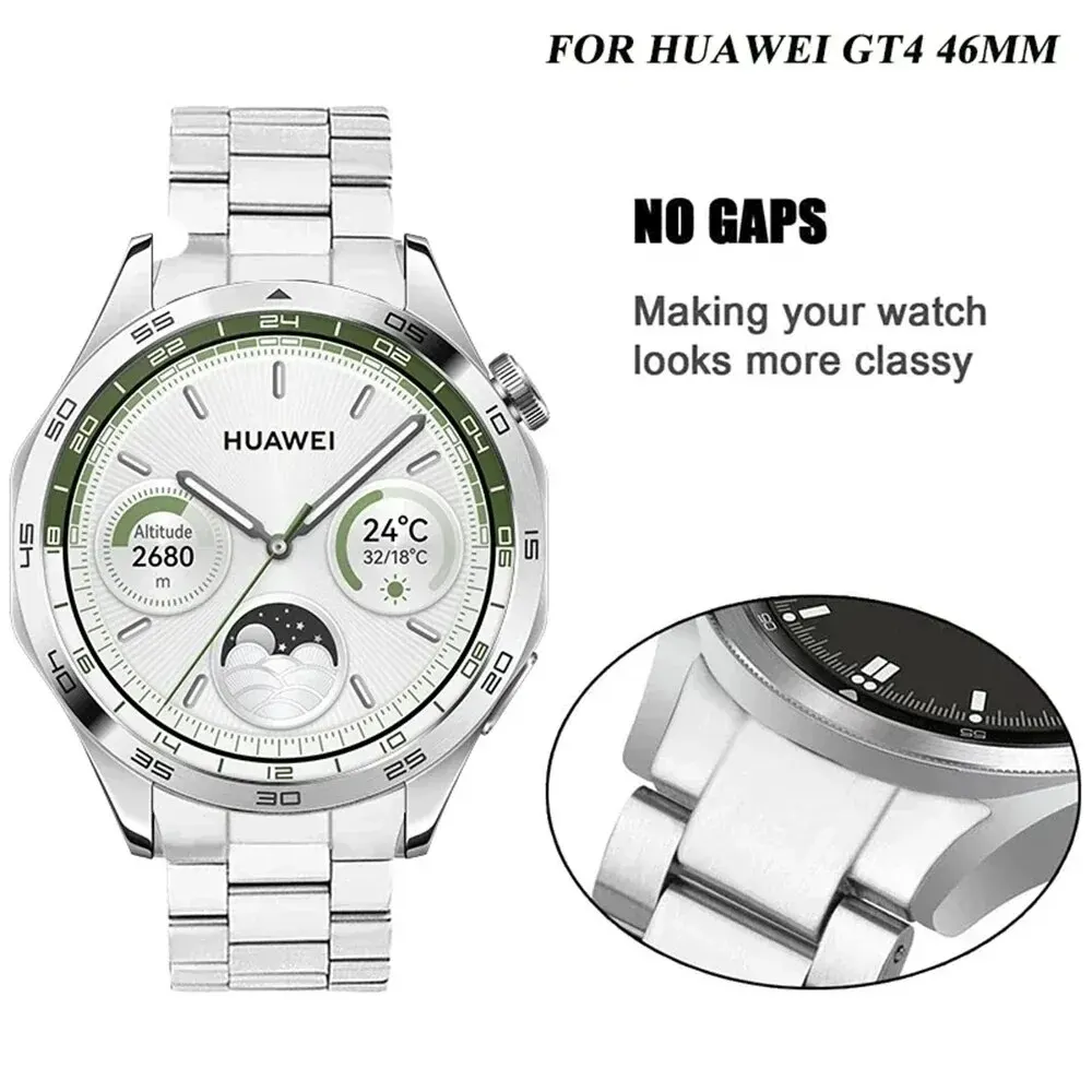 No Gaps Link 22mm Bracelet Strap For HUAWEI WATCH GT 4 46mm Metal Stainless Steel Band GT4 Replacement Watchband Accessories