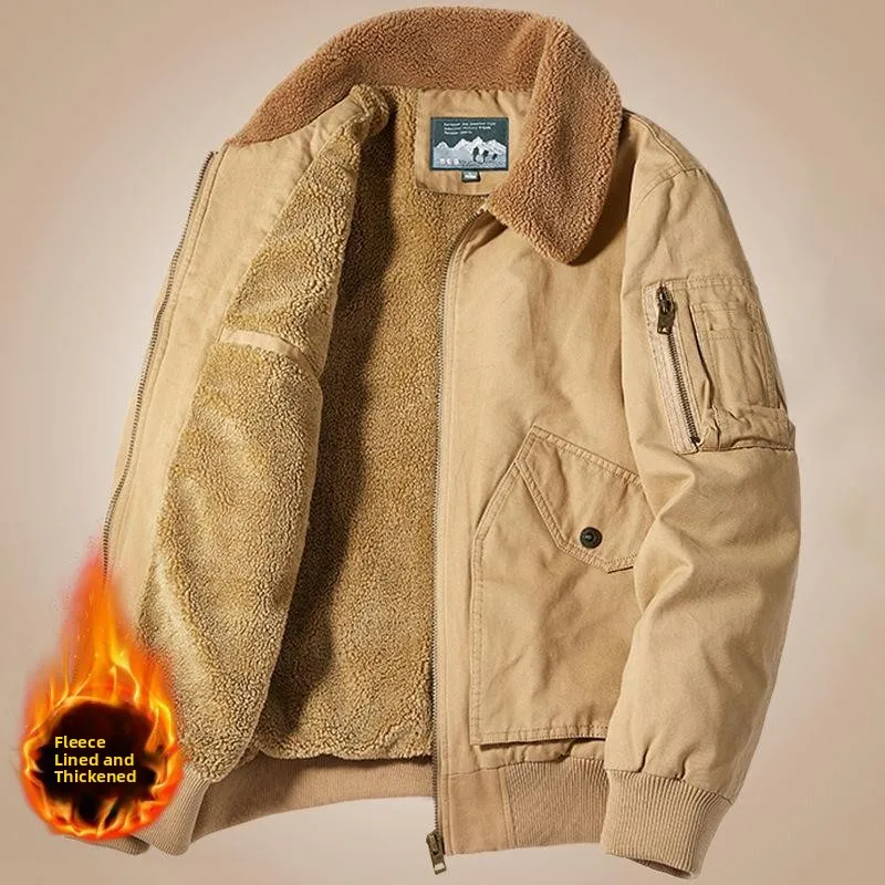 

Polar e Men's Thi Warm Flight Jaet Rabbit Fur Hooded Casual Coat Youth Faion Winter Outerwear Regular Fit