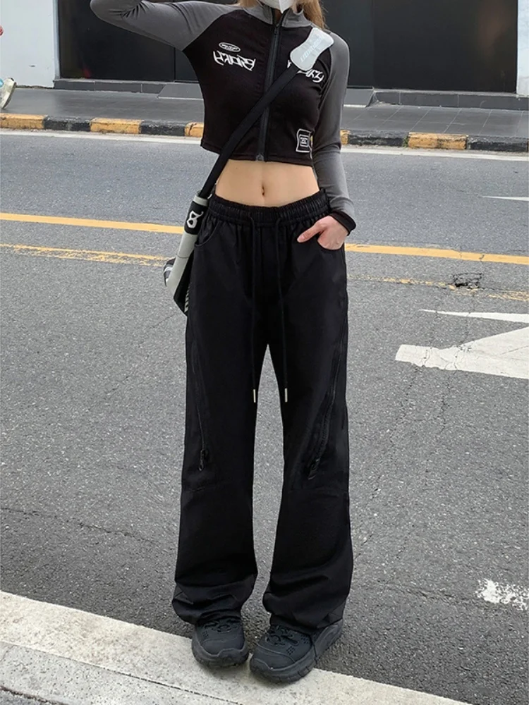 

Qui Dry Men's Summer 2024 Faion Brand Slimming Floor-Length Casual Pants Drapey Wide Leg Trousers Loose Fit Elastic Waist