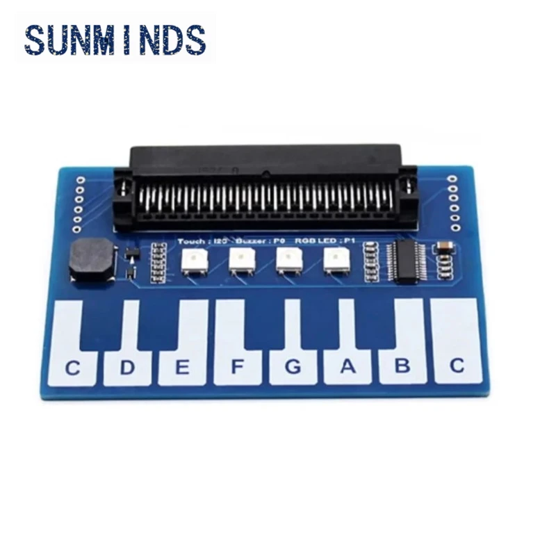Micro:bit Expansion Board Mini Piano Music Expansion Board Cool Colourful Lights/Buzzer/Keypad I2C Interface Communication