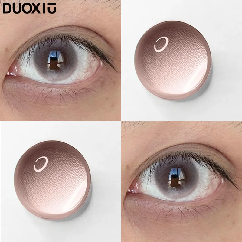 DUOXIU 1 Paar neue stilettfarbene Kontaktlinse, Korea, Natur, klar, modisch, grau, schwarz, Myopie, weiche Kontaktlinse, schneller Versand