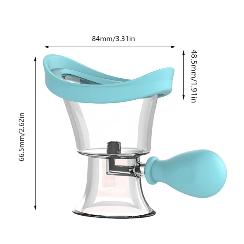Eye Wash Cup Silicone Rinse Cleaner Ergonomic Manual Air Pressure Squeeze Cleaning Tool Blue