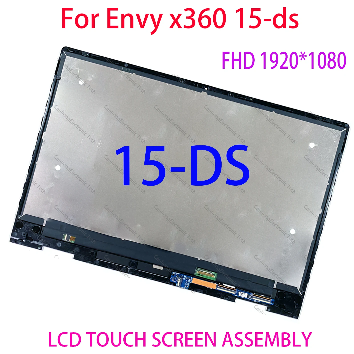 15.6 pins pins fhd 30 pinos para hp envy x360 15-ds lcd substituição do digitador da tela de toque assenbly com quadro L53868-001