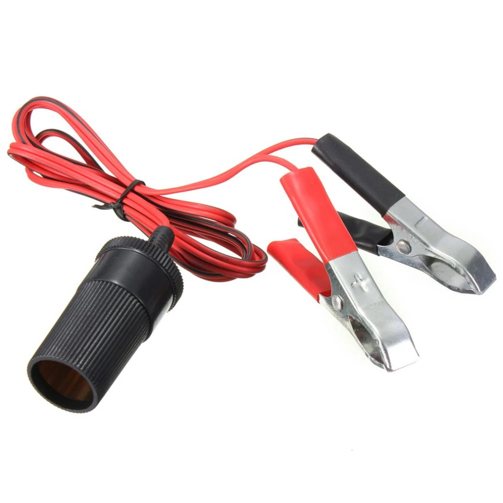 

Universal 12V for Car Auxiliary Cigarette Lighter Socket Connector Battery Crocodile Clips Power Adapter Extension Cord