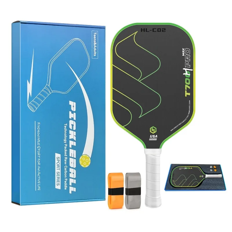 raquette-de-pickleball-en-fibre-de-carbone-t700-1-piece-noyau-en-nid-d'abeille-pp-de-16-mm-surface-givree-poignee-antiderapante-approuvee-par-l'usapa