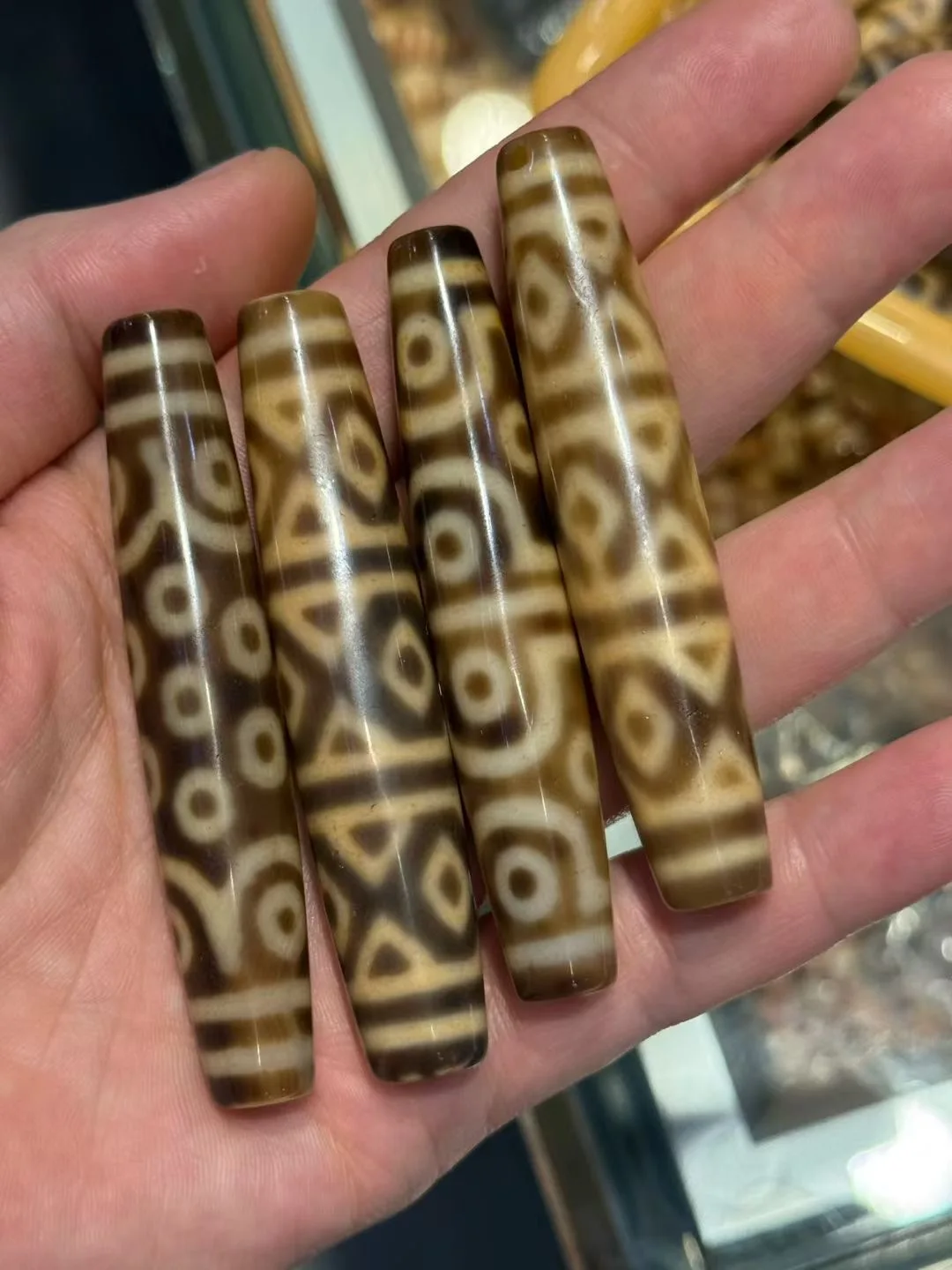 

Price for One Energy Tibetan Old Oily Agate Ivory Color Multiple Tokens up For Choice Dzee dZi Bead Amulet For Jewelry