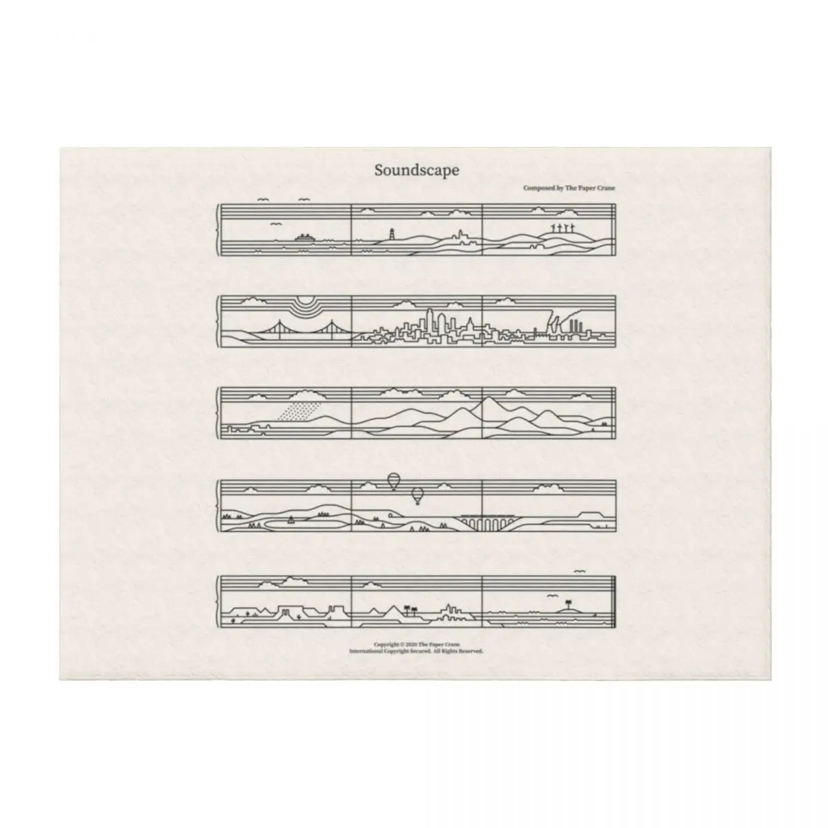 

Soundscape Throw Blanket Plush anime bed plaid Giant Sofa Blankets