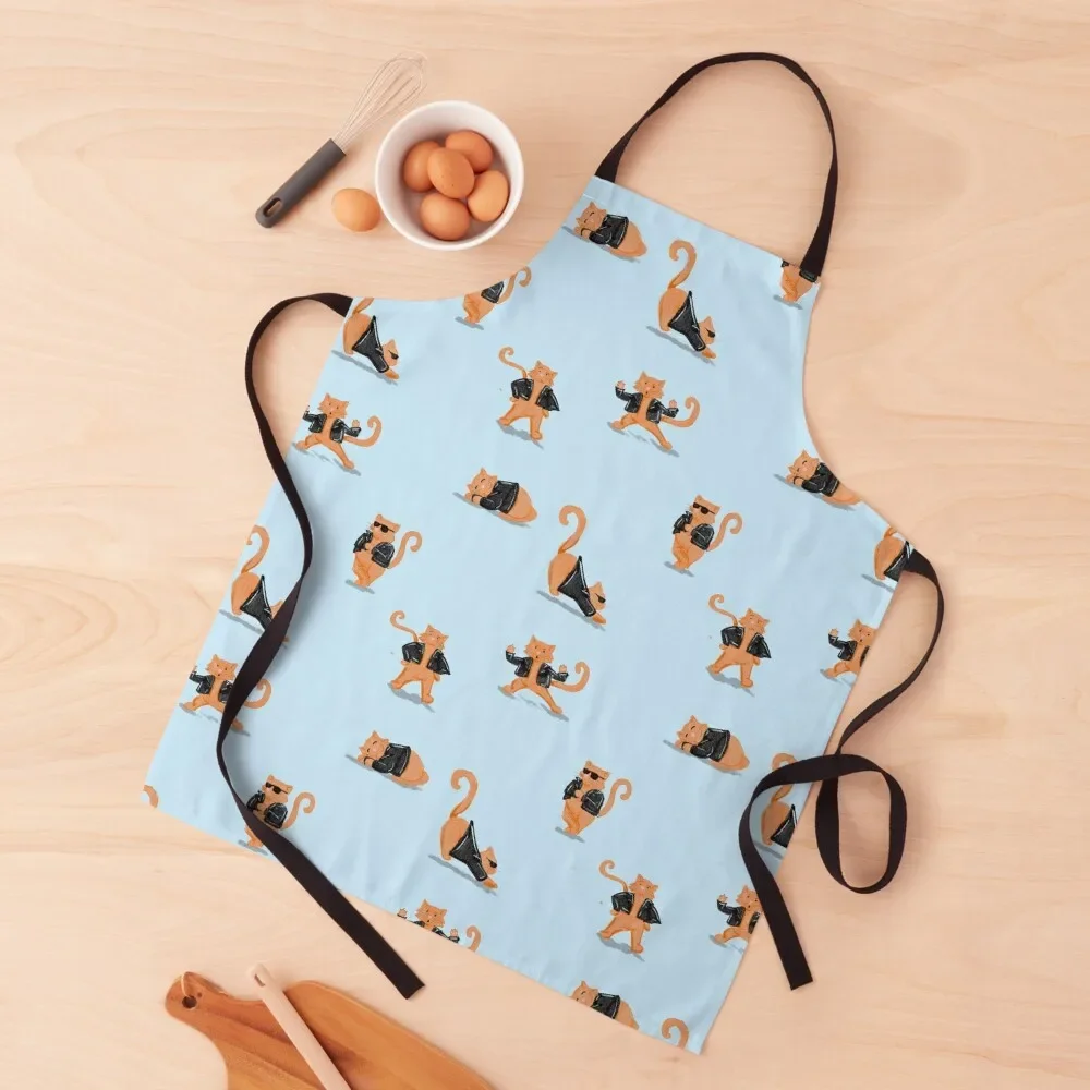 

Cool Cats Apron Costume Waiter Household Items Kitchen Hairdressing Apron