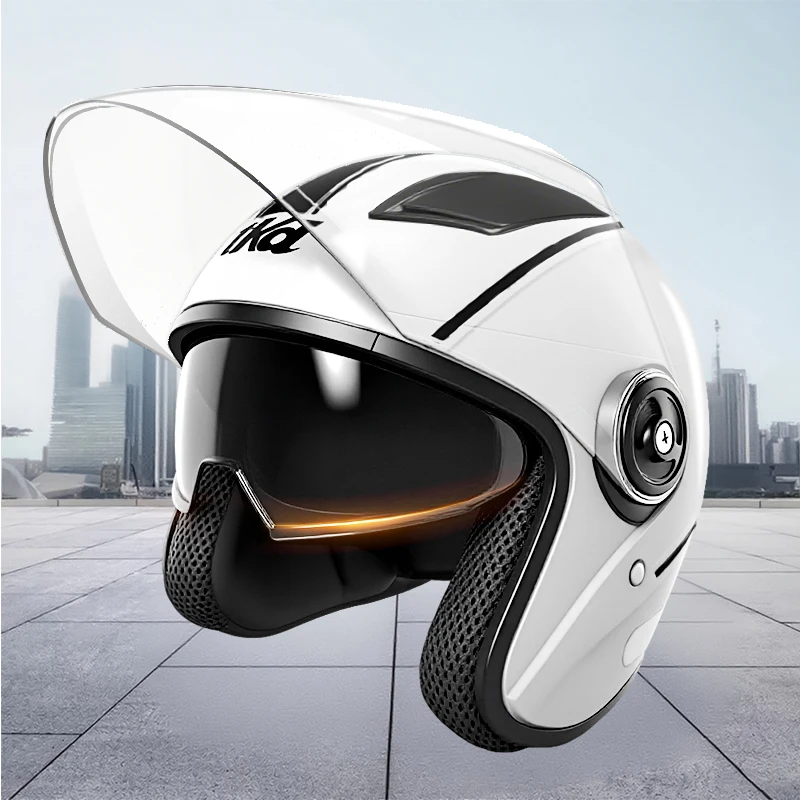 

Electric Bike Helmet for Women All-Season Motorcycle Helmet Half Helmet for Men Safety Helmet for Motorcyclists