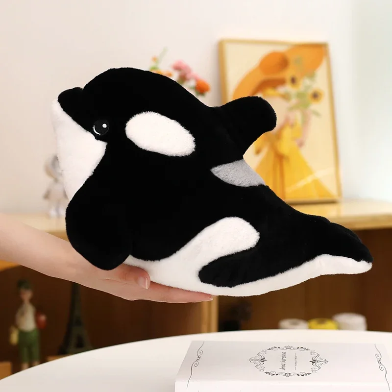 Realistic Killer Whale Plush Toys Stuffed Orcinus Orca Fish Doll Cute Shark Cartoon Soft Sleep Pillow Kids Girls Baby Gift