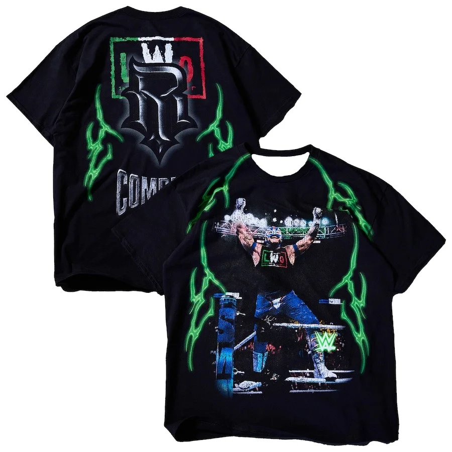 

Мужская летняя одежда, мужская футболка WWE X Complex Rey Mysterio 619, быстросохнущая впитывающая пот футболка, топ Moto