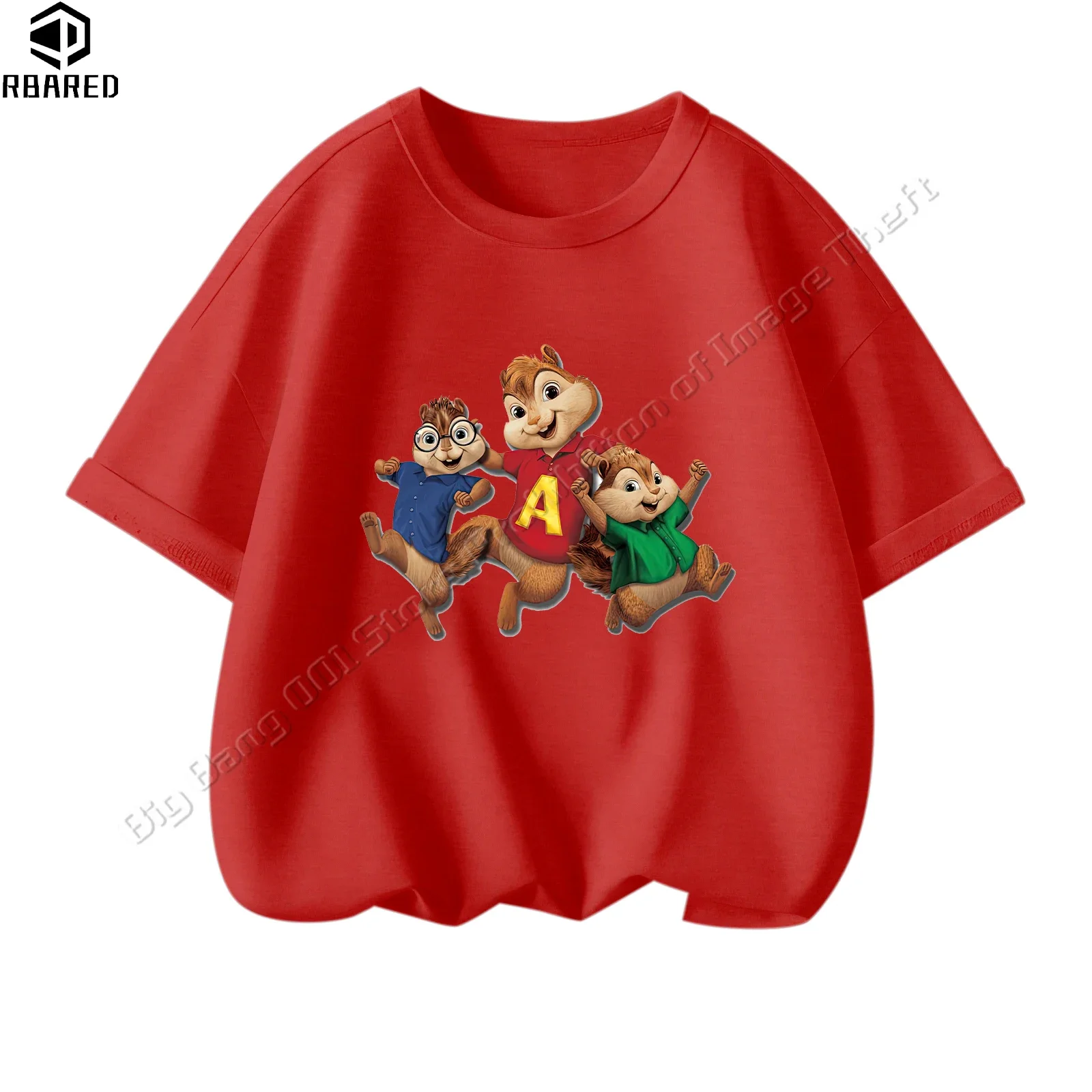 Children's T-shirt T-shirts for Children 100% Cotton Alvin and the Chipmunks 2024 Kids Clothes Summer Sell Like Hot Cakes Brands