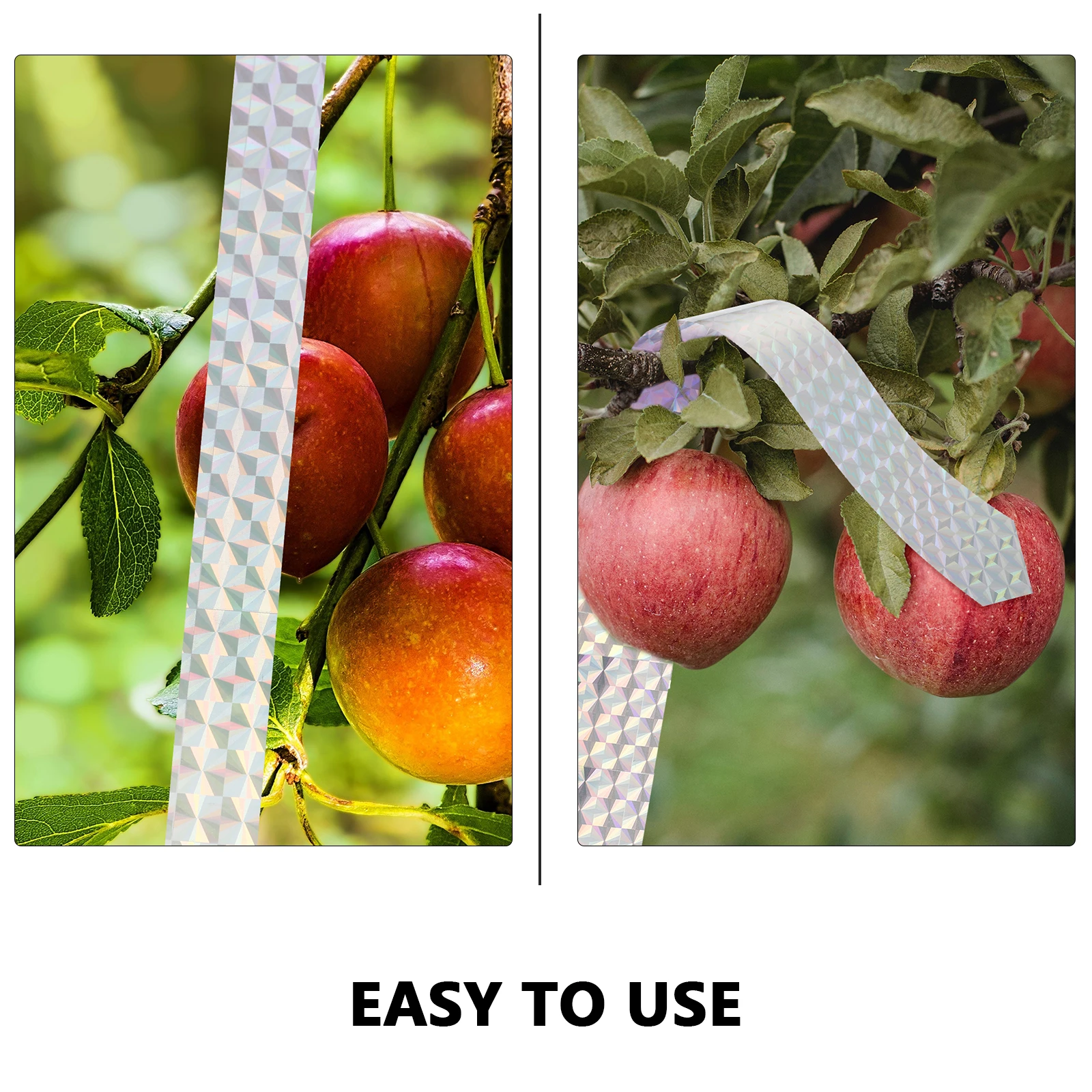 

2pcs Bird Repellent Ribbon Reflective Flash Ribbon Sturdy PET Material Durable Bird Repelling Belt for