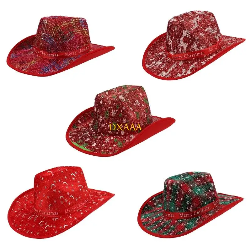 DXAA Soft Breathable Denims Hat Christmas Themed Accessory For Outdoor Activity Family Event Seasonal Photography