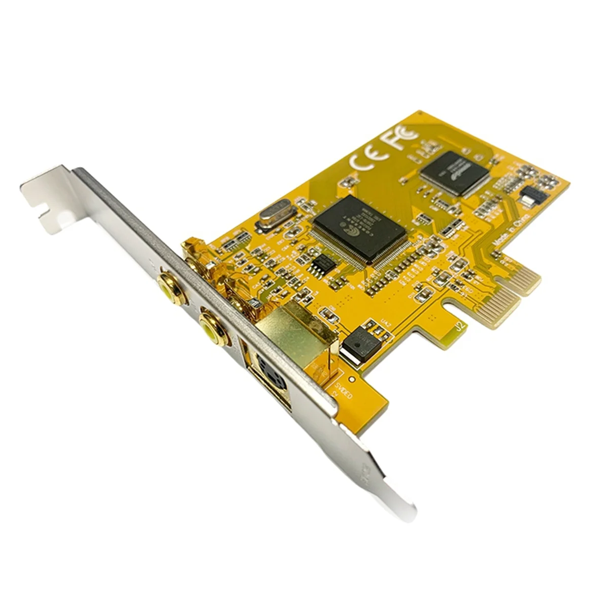 Tarjeta de captura de vídeo PCIE a AV 878A, vigilancia PCIE, imagen HD 640x480, 2 puertos, conector de Terminal AV Svhs, tarjeta de captura