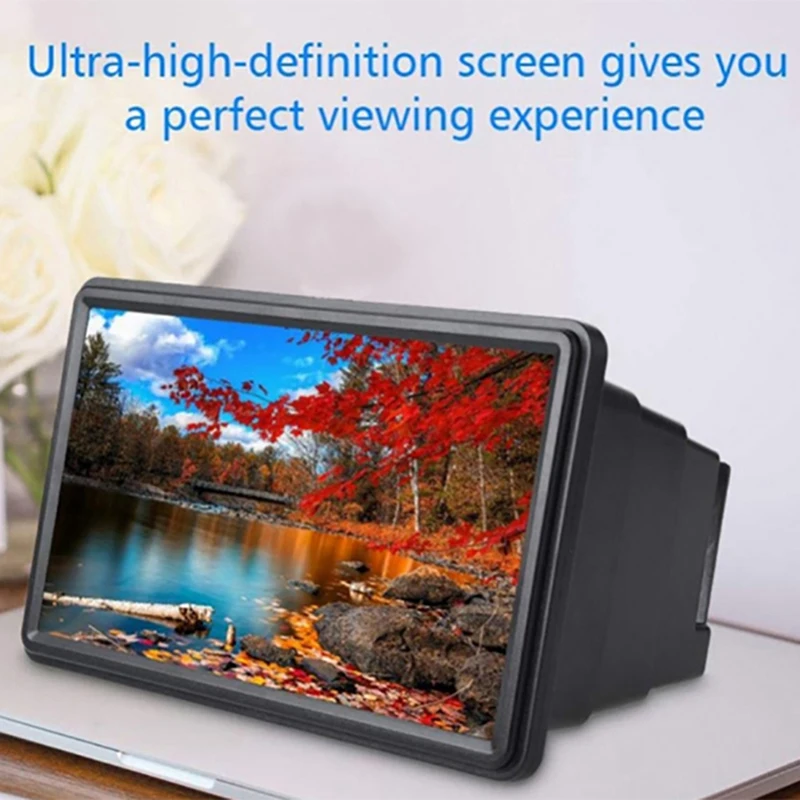 Universal Portable 3D Video Enlarge Smartphone Screen Magnifier Amplifier8.2inch