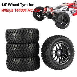 1.9 inch 75mm Off Road Buggy Tires Wheel 12mm Hex Hubs Rubber for 1/14 1/16 1/10 RC Car Wltoys 144001 Scx10 Traxxas Trx-4 Tamiya 8 best sales rc monster truck wheels - №6