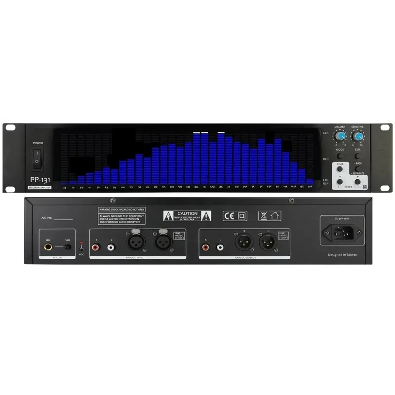 High Quality Bds PP-131 rack mounted 2U display equalizer, audio level amplifier analyzer, LED stage power