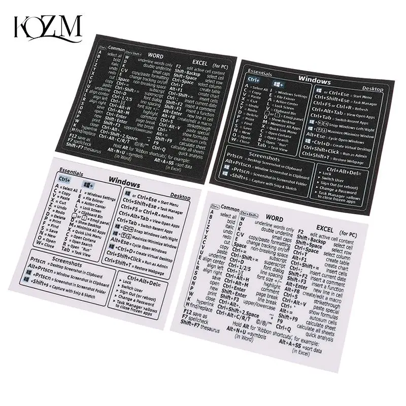 Hot! Windows PC Reference Keyboard Shortcut Sticker Adhesive for PC Laptop Desktop Dropshipping