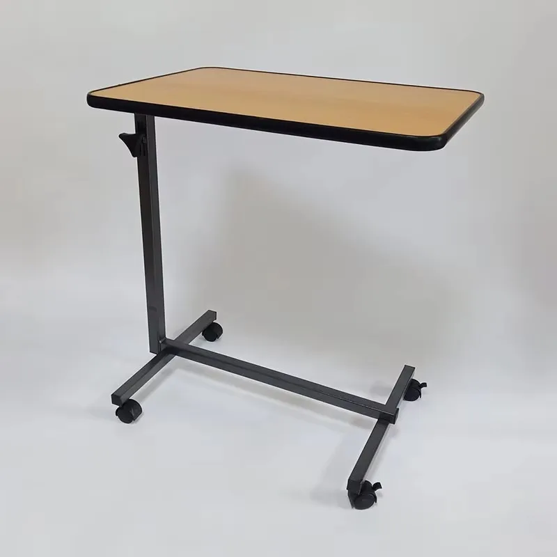 طاولة سرير محمولة متعددة الوظائف قابلة للتعديل مع عجلات للمنزل والمستشفى #4