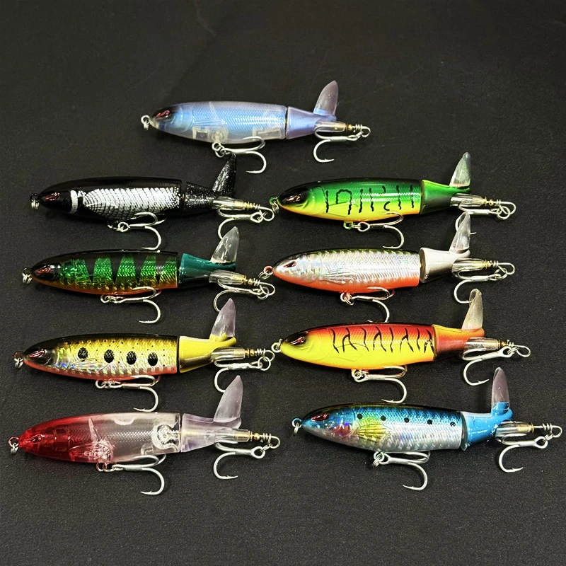 Whopper Popper – Señuelo topwater duro con cola giratoria