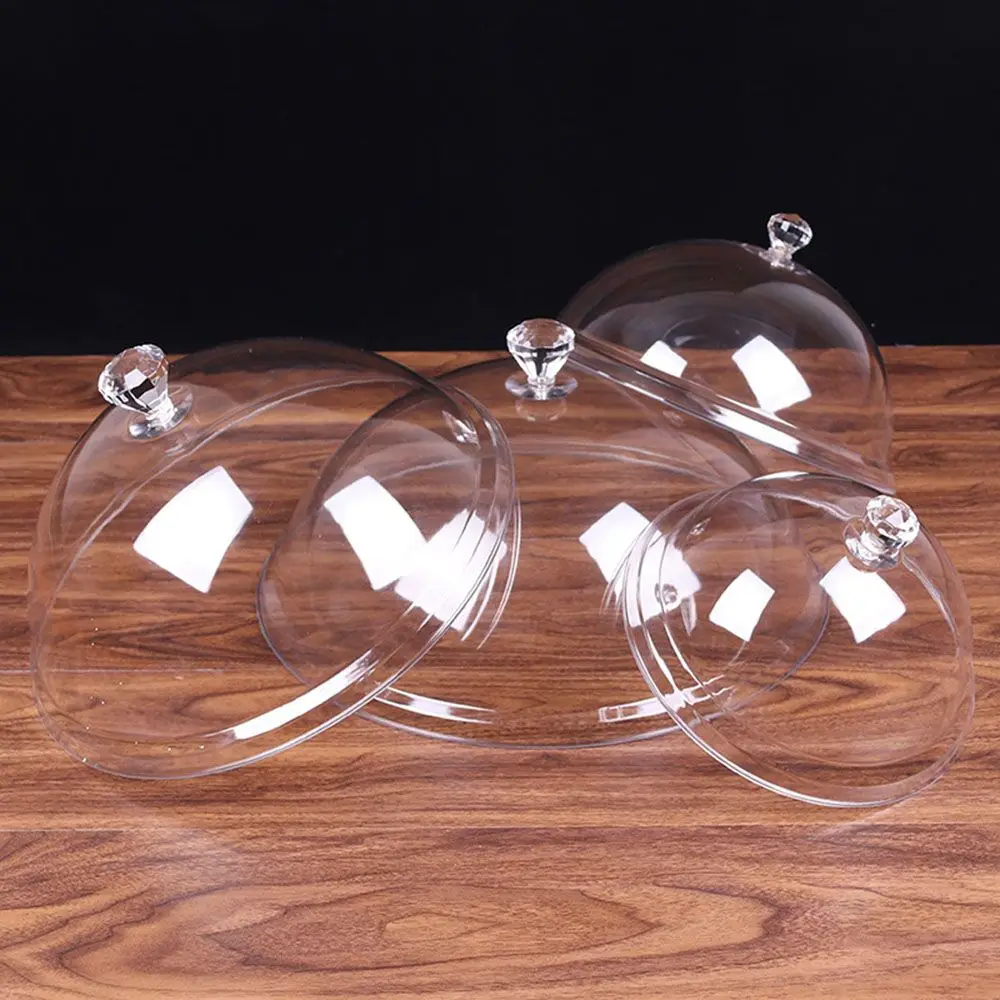 Creative Acrylic Party Decoration Dessert Storage Tray Food Cover Dust-Proof Food Cover Cake Bread Plate Fruit Display Holder