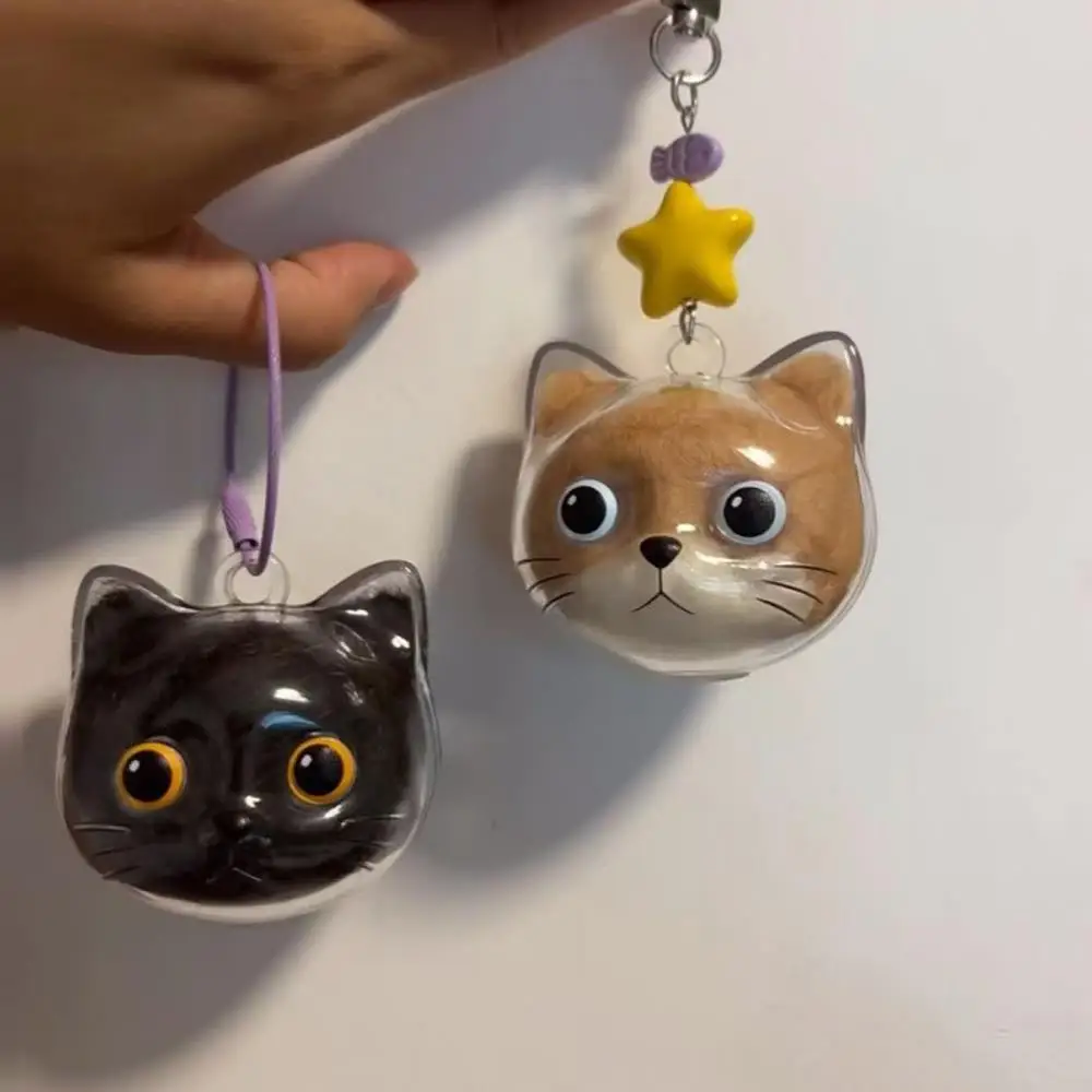 2 قطعة تخزين شعر الحيوانات الأليفة القط الفراء تخزين قلادة المفاتيح حلية هدية عيد ميلاد الإبداعية لطيف المحمولة شفافة تخزين قلادة