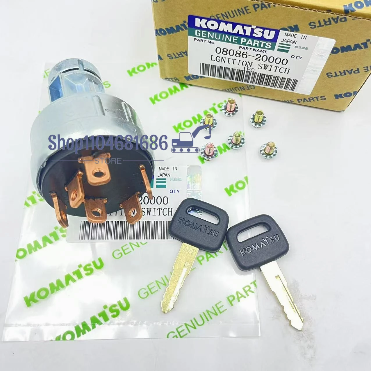 

08086-20000 D37EX-22 PC200-7 PC350-7 PC400-8 PC450-8 Выключатель зажигания экскаватора с ключом 0808620000 22Б-06-11910