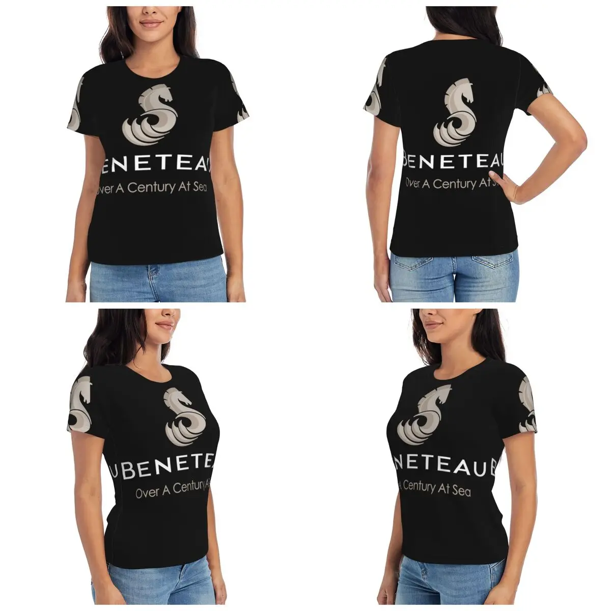 Beneteau Sailboat Sailing Yacht POCKET SIDE T-Shirt Women Short Sleeve T Shirts O-Neck Clothes Cotton Summer Tees Streetwear