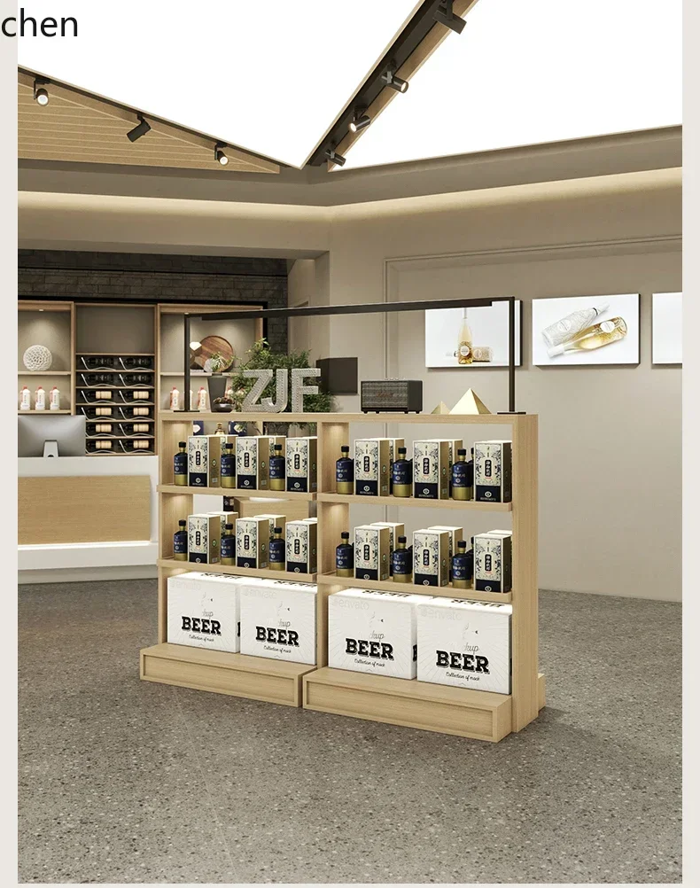 DSA Display Stand Commercial Display Cabinet Simple Side Island Rack Wine Display Container